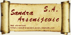 Sandra Arsenijević vizit kartica